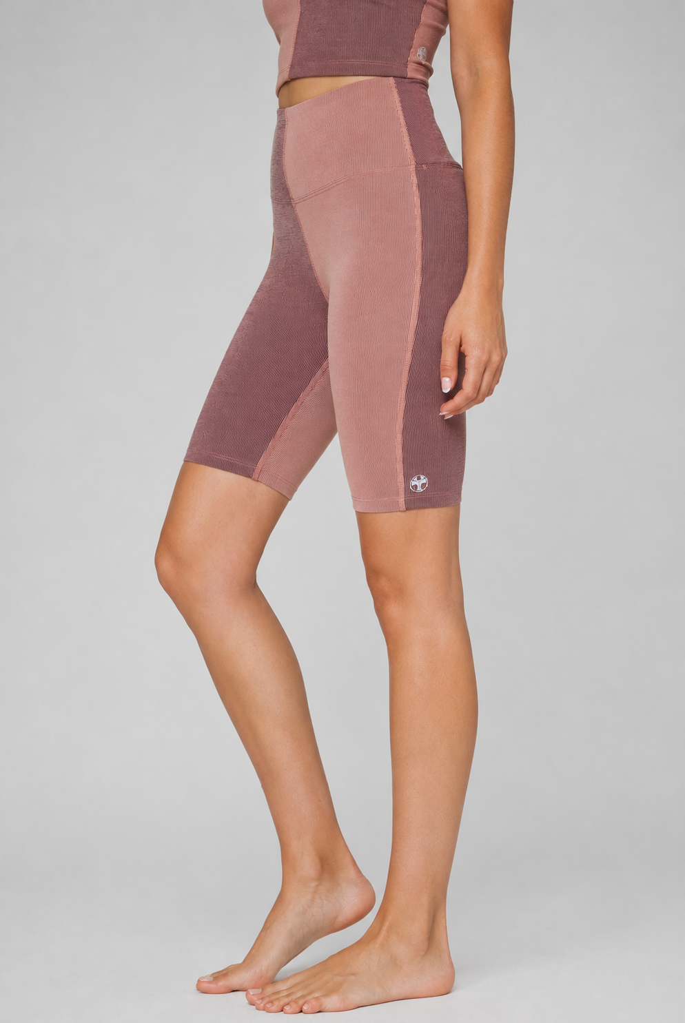 Women's Two Tone Biker Shorts detail view 3