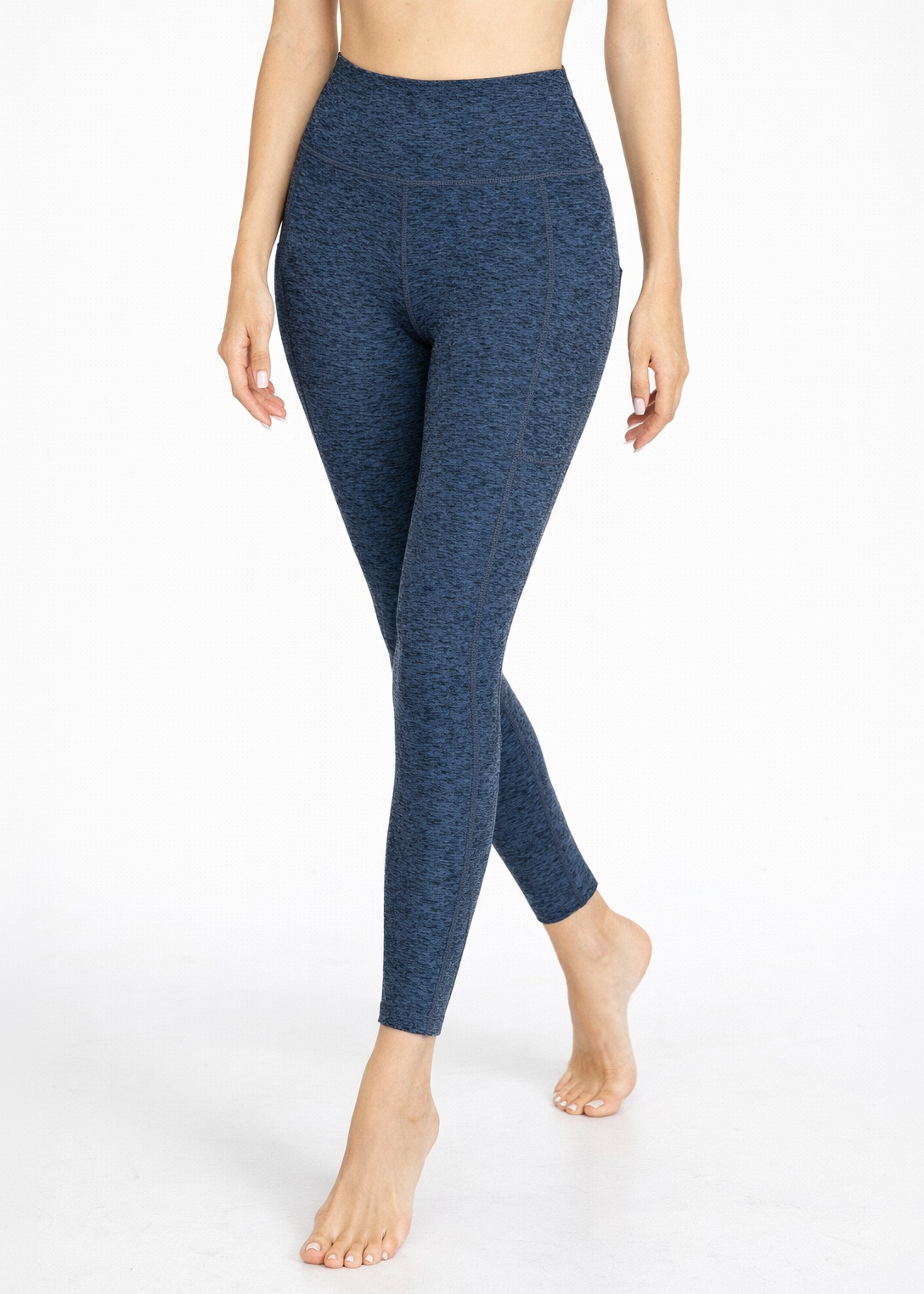Women's Heather Pocket Leggings Made in USA detail view 6