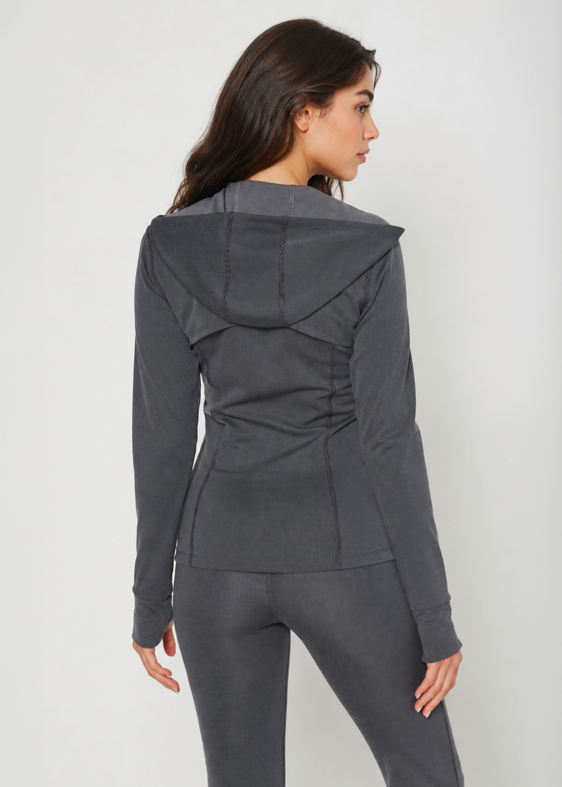 Women's Contour Zip Hoodie Made in USA detail view 8