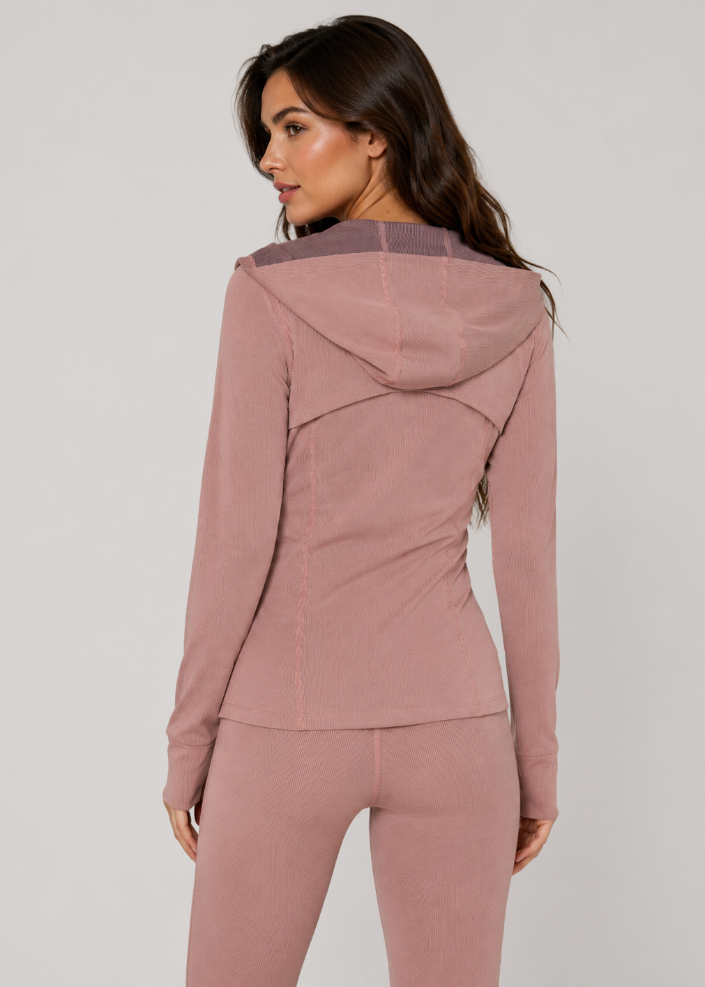Women's Contour Zip Hoodie Made in USA detail view 4