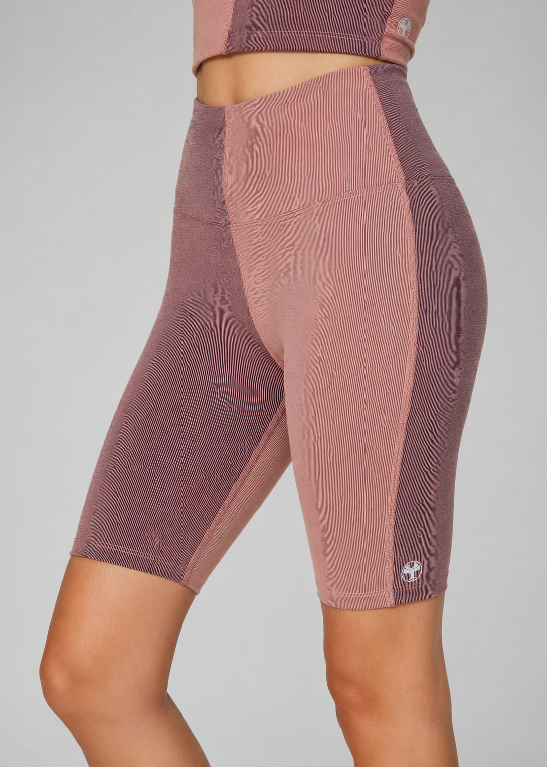 Women's Two Tone Shorts Yoga 2-Piece Set Made in USA detail view 11