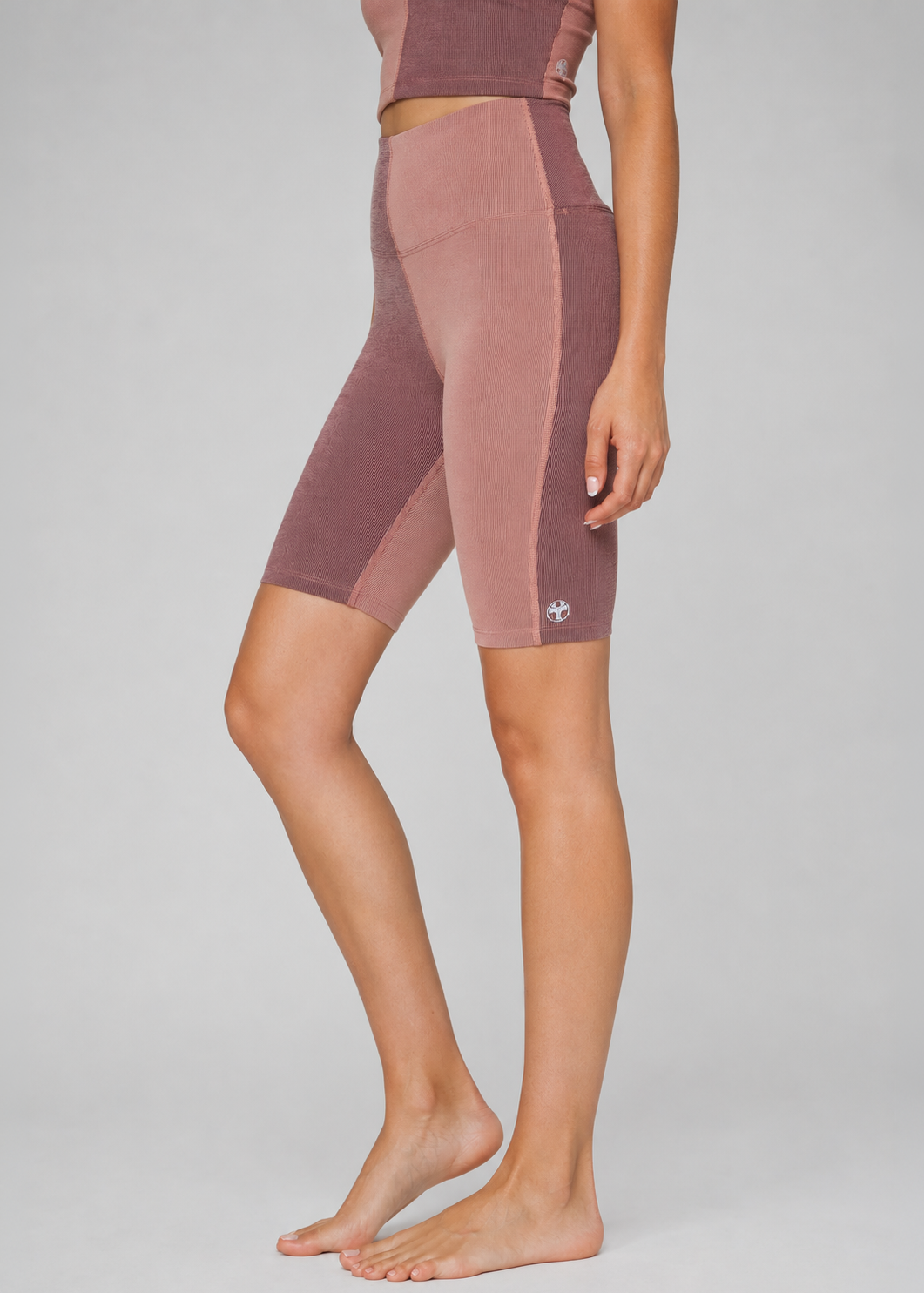 Women's Two Tone Biker Shorts detail view 3
