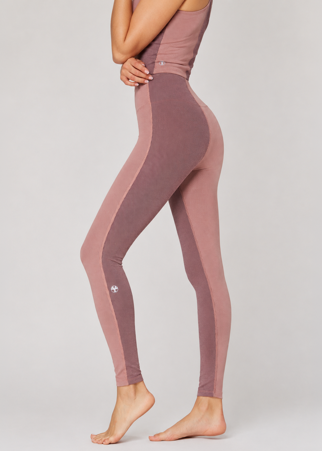 Women's Two Tone Yoga 2-Piece Set Made in USA detail view 4