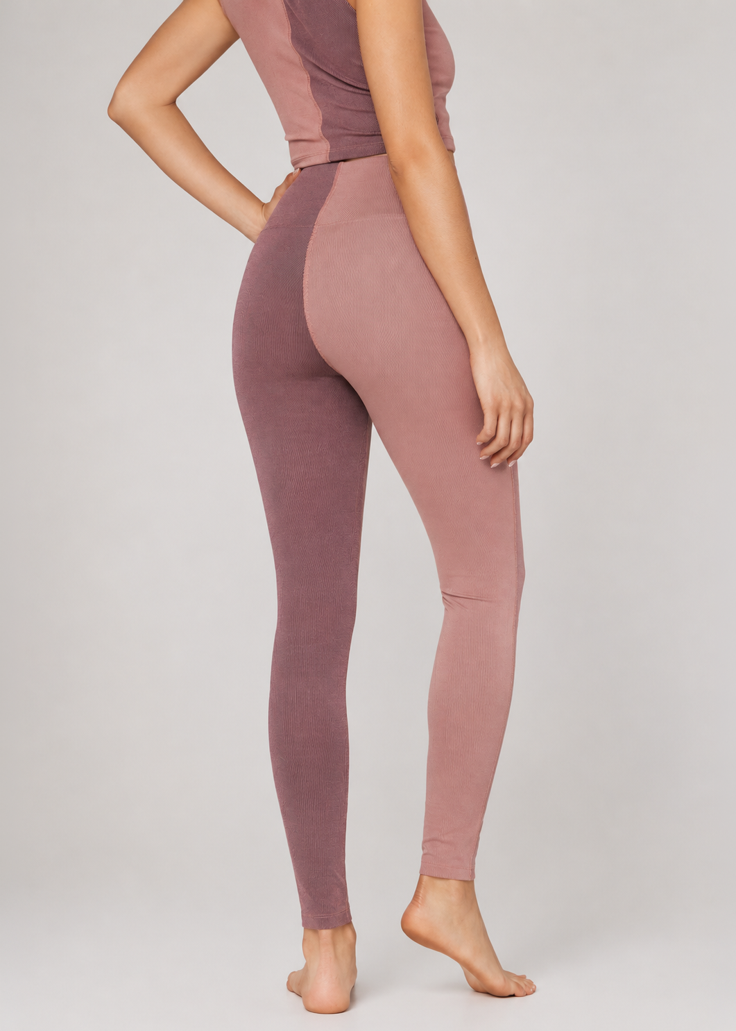 Women's Two Tone Yoga 2-Piece Set Made in USA detail view 9