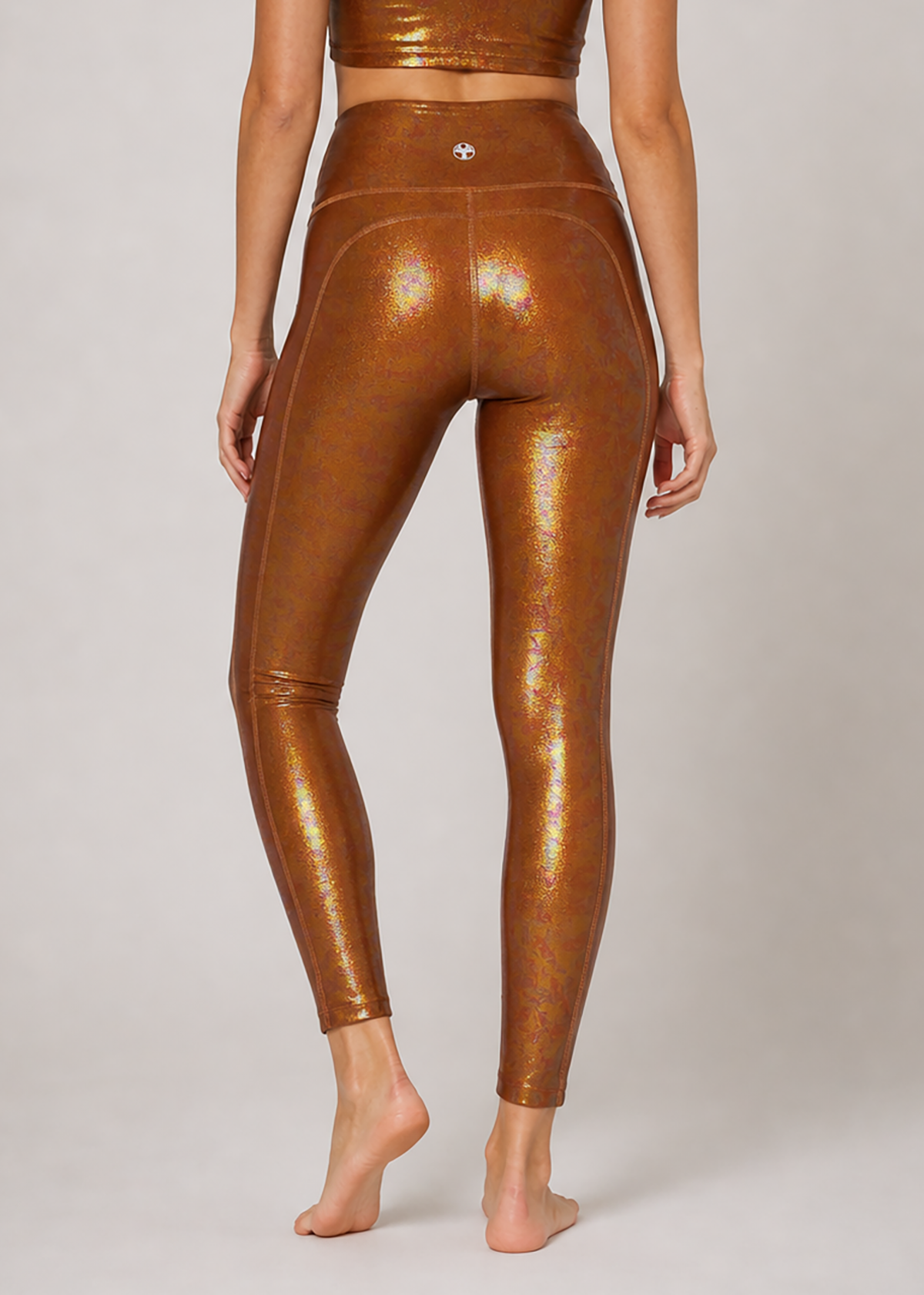 Women's Copper Sleek Yoga 2-Piece Set Made in USA detail view 2