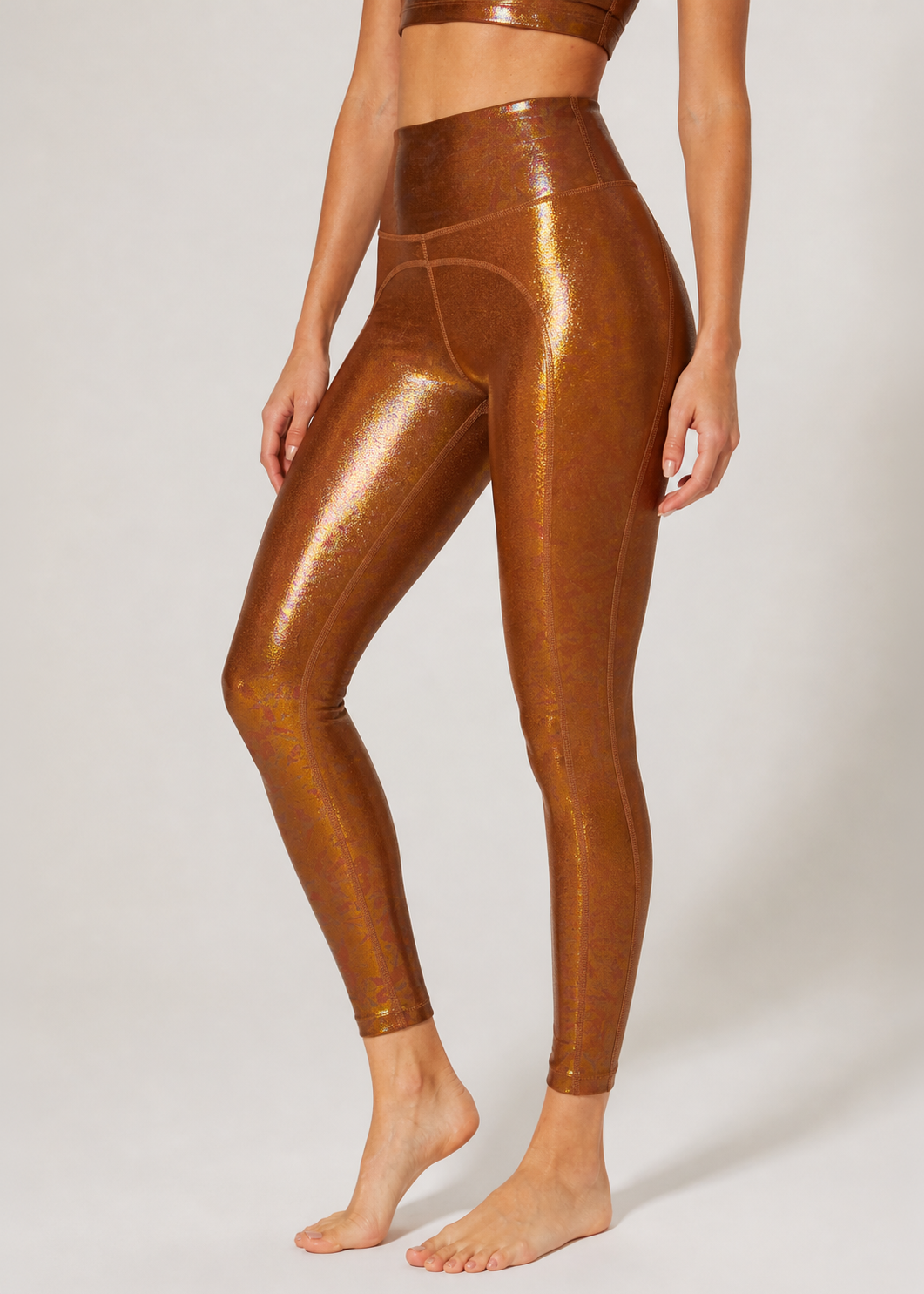 Women's Copper Sleek Yoga 2-Piece Set Made in USA detail view 1