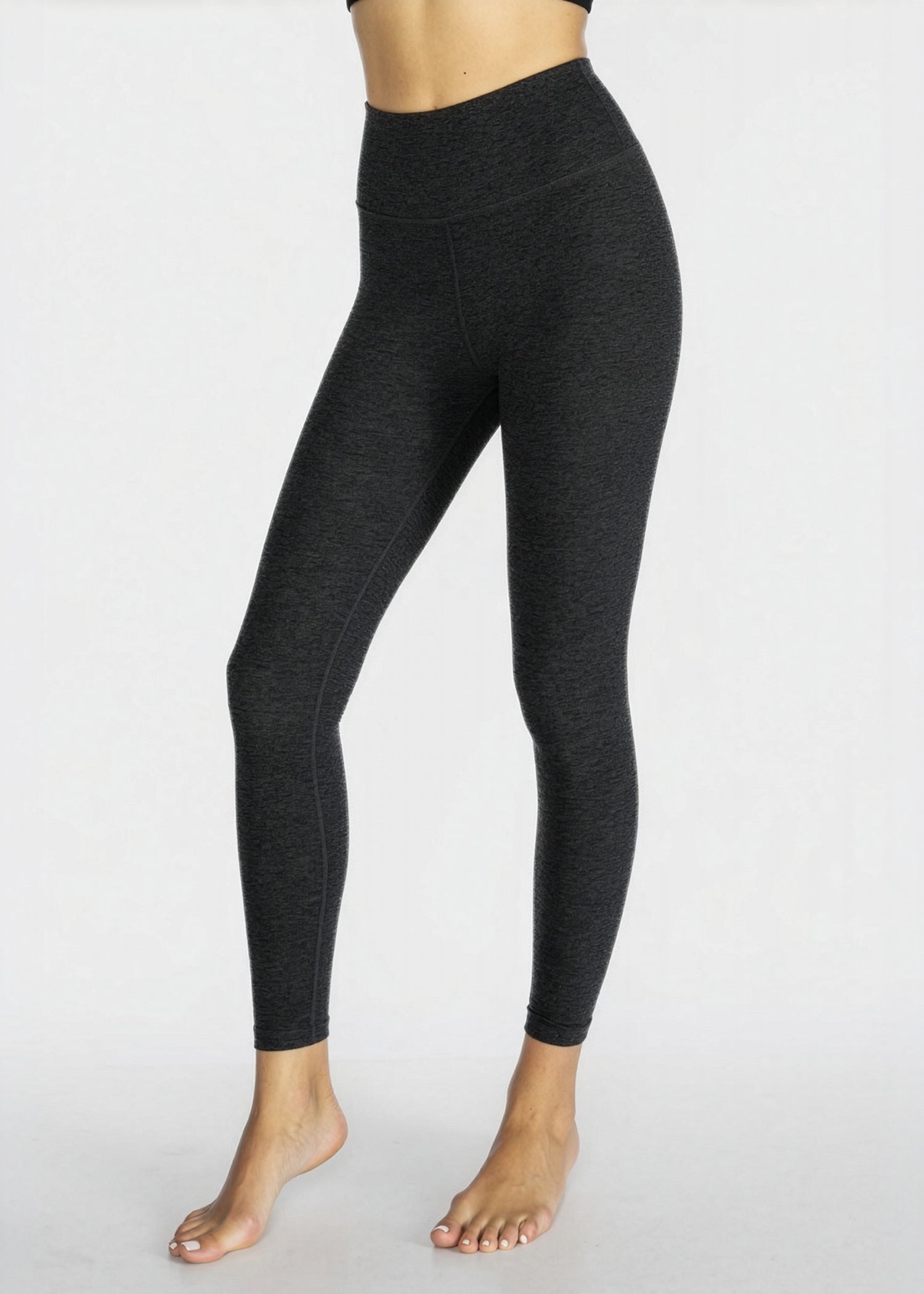 Women's High Waisted Yoga Leggings Made in USA front view