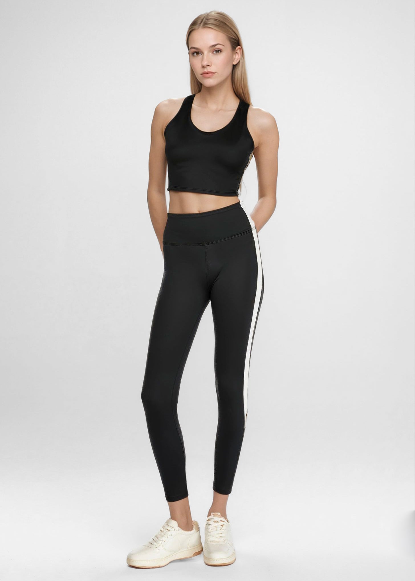 Women's Side Split Studio 2-Piece Set Made in USA front view