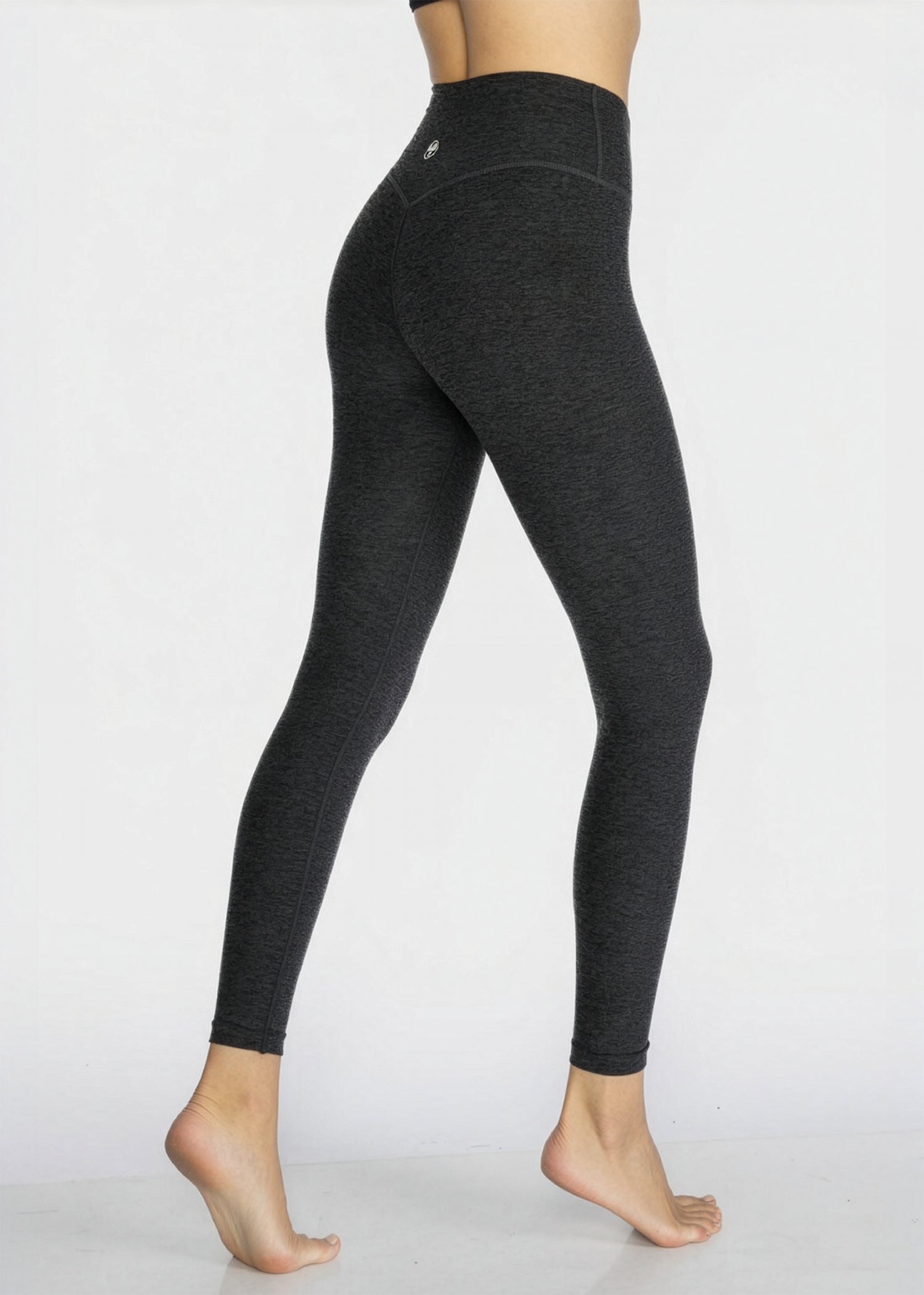 Women's High Waisted Yoga Leggings Made in USA side view