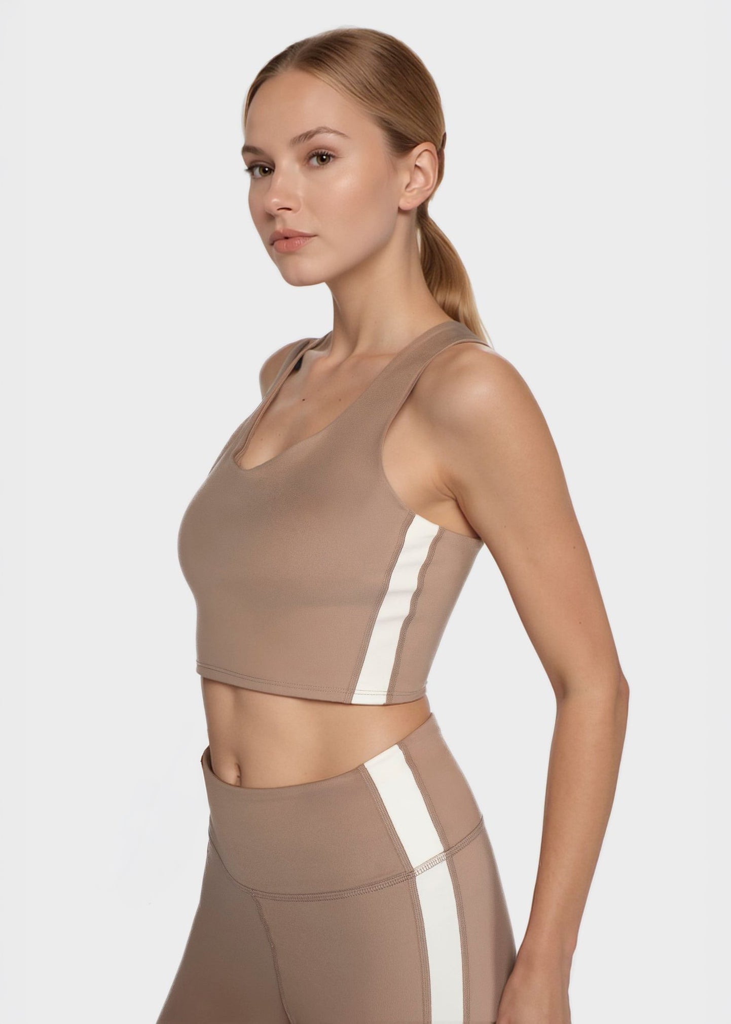 Women's Side Split Crop Top Made in USA detail view 9
