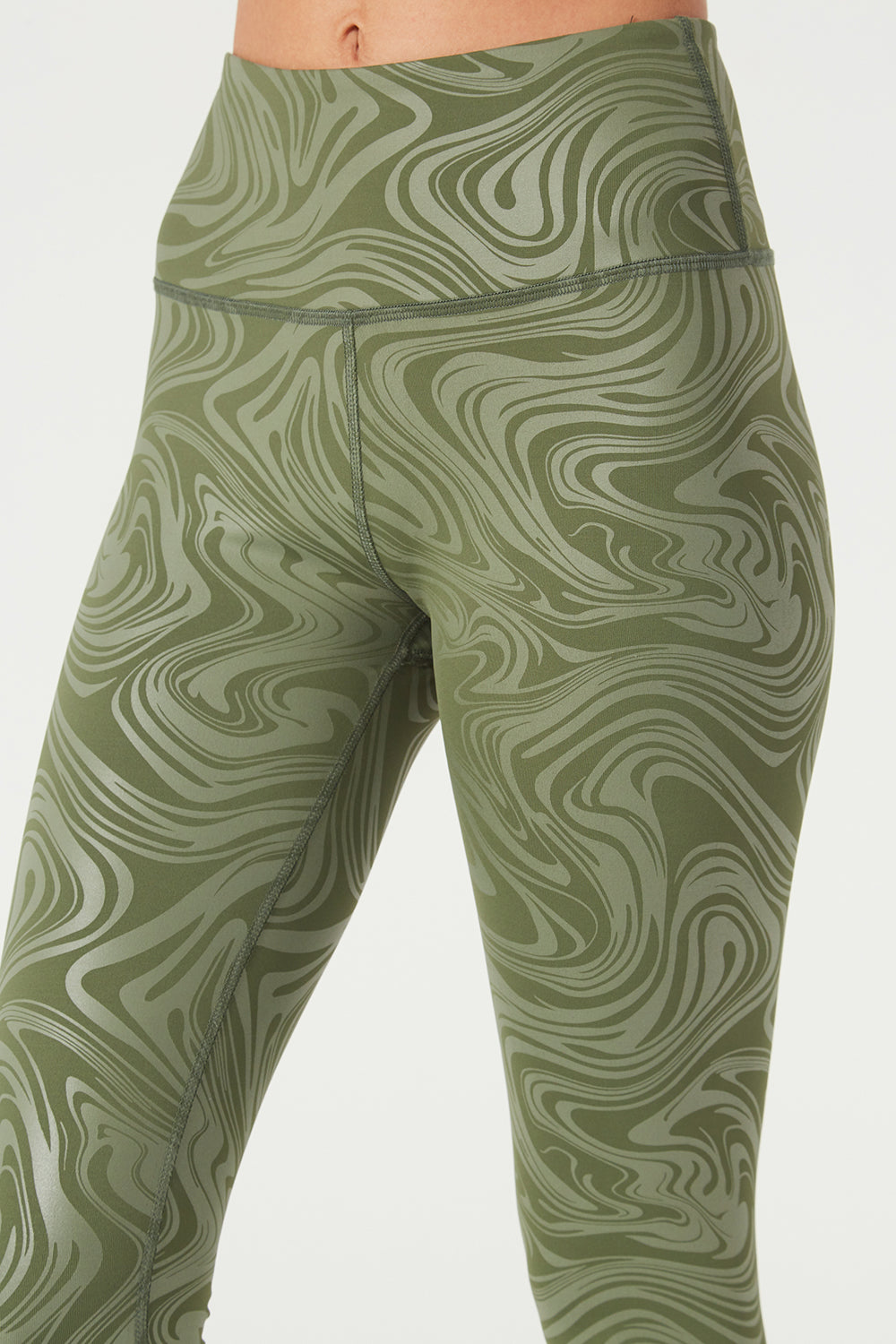 Women's Metallic Marble Leggings Made in USA detail view 1