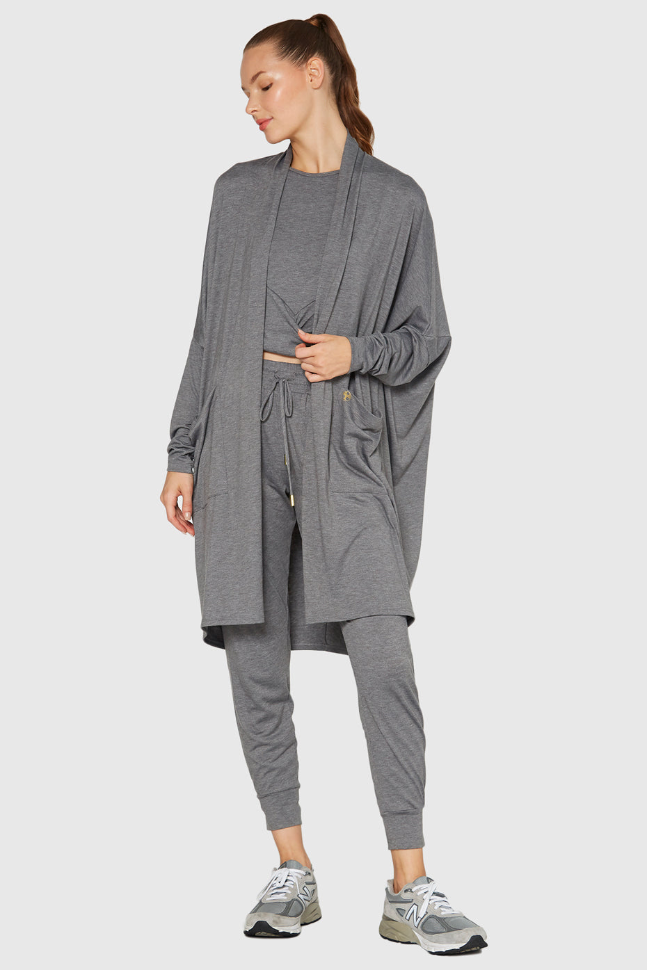 Women's Cocoon Cardigan Made in USA detail view 6