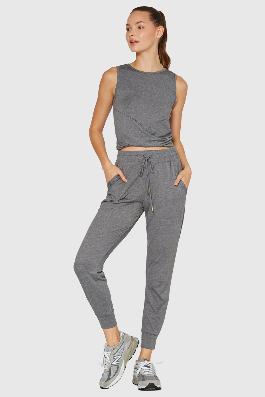 Women's Twister Crop Tank Made in USA detail view 12