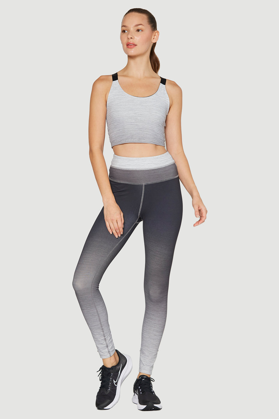 Women's Ombre Cross Yoga 2-Piece Set Made in USA back view