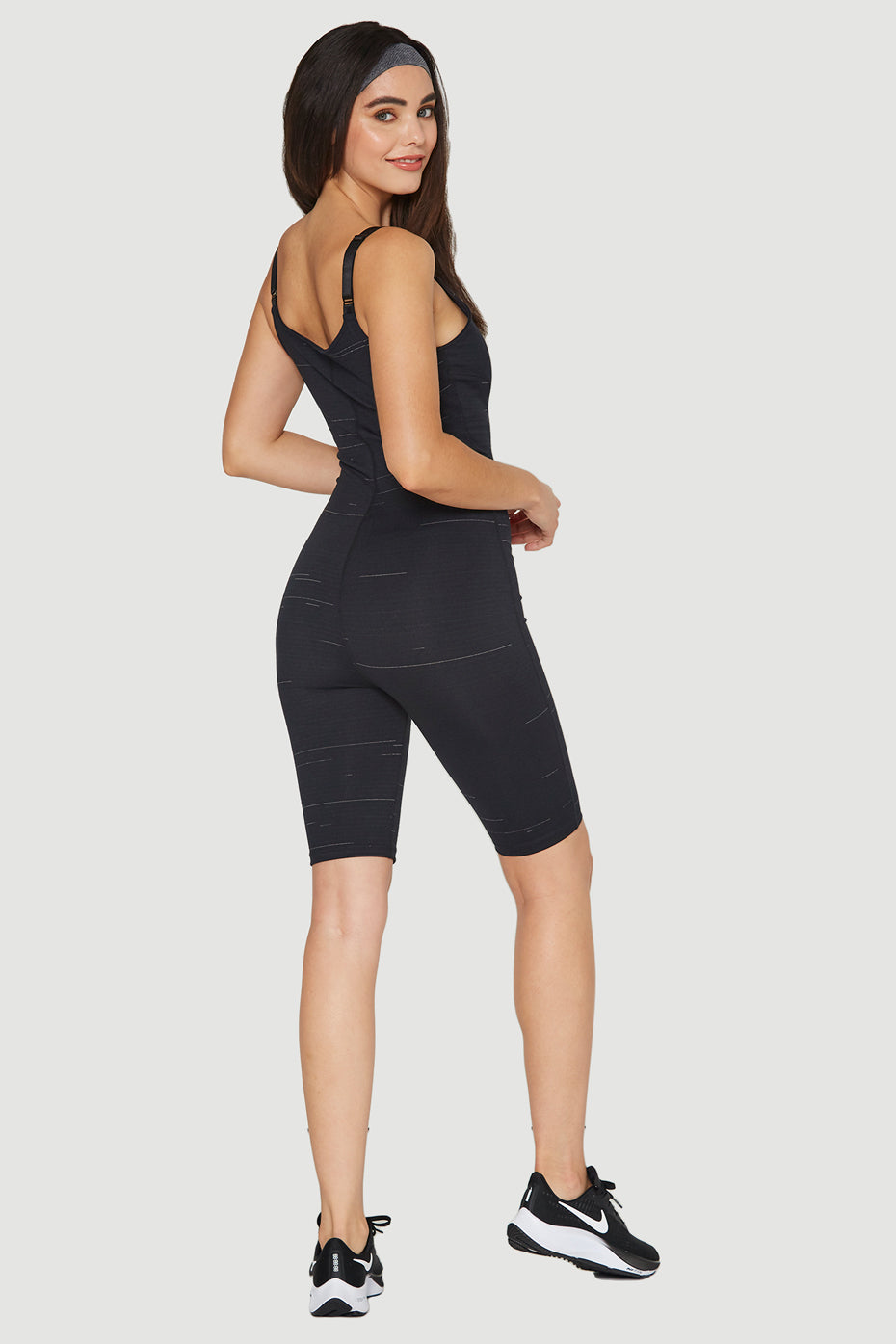 Women's Front Zip Romper Made in USA detail view 3