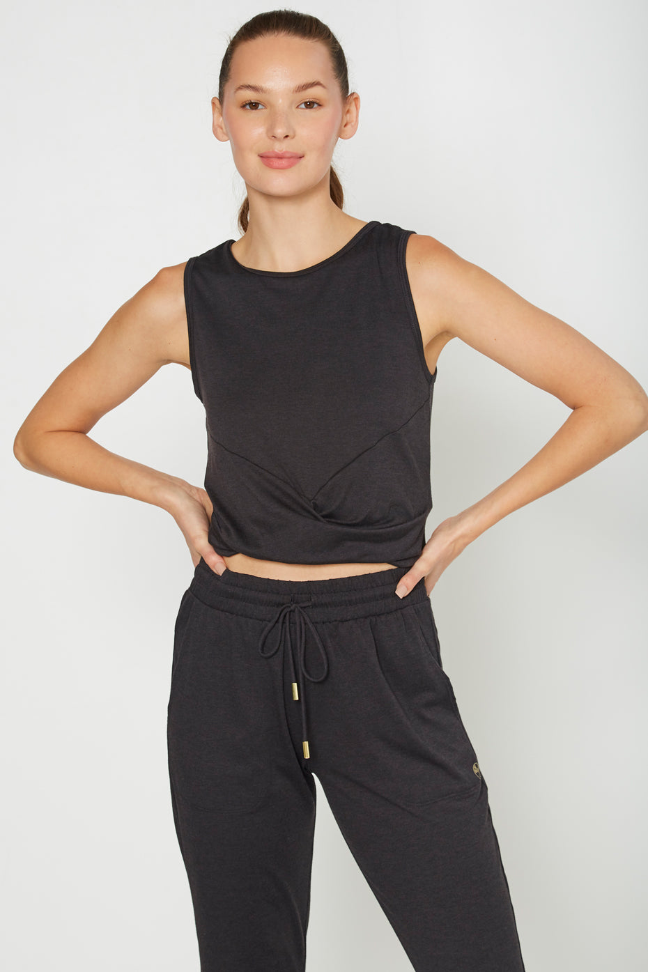 Women's Twister Crop Tank Made in USA detail view 5