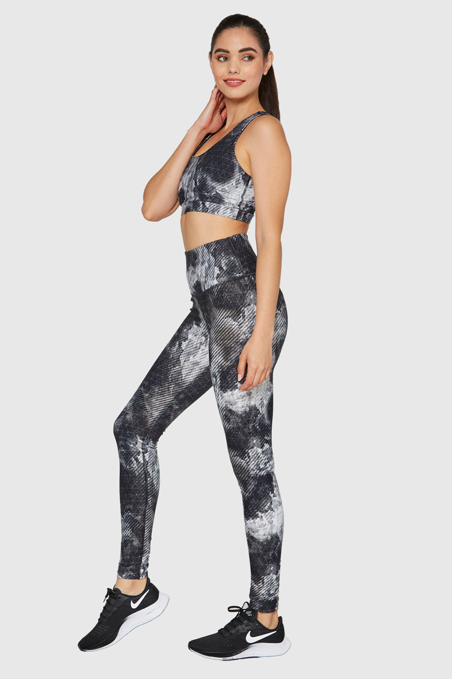 Women's Geo Ink Yoga 2-Piece Set Made in USA side view